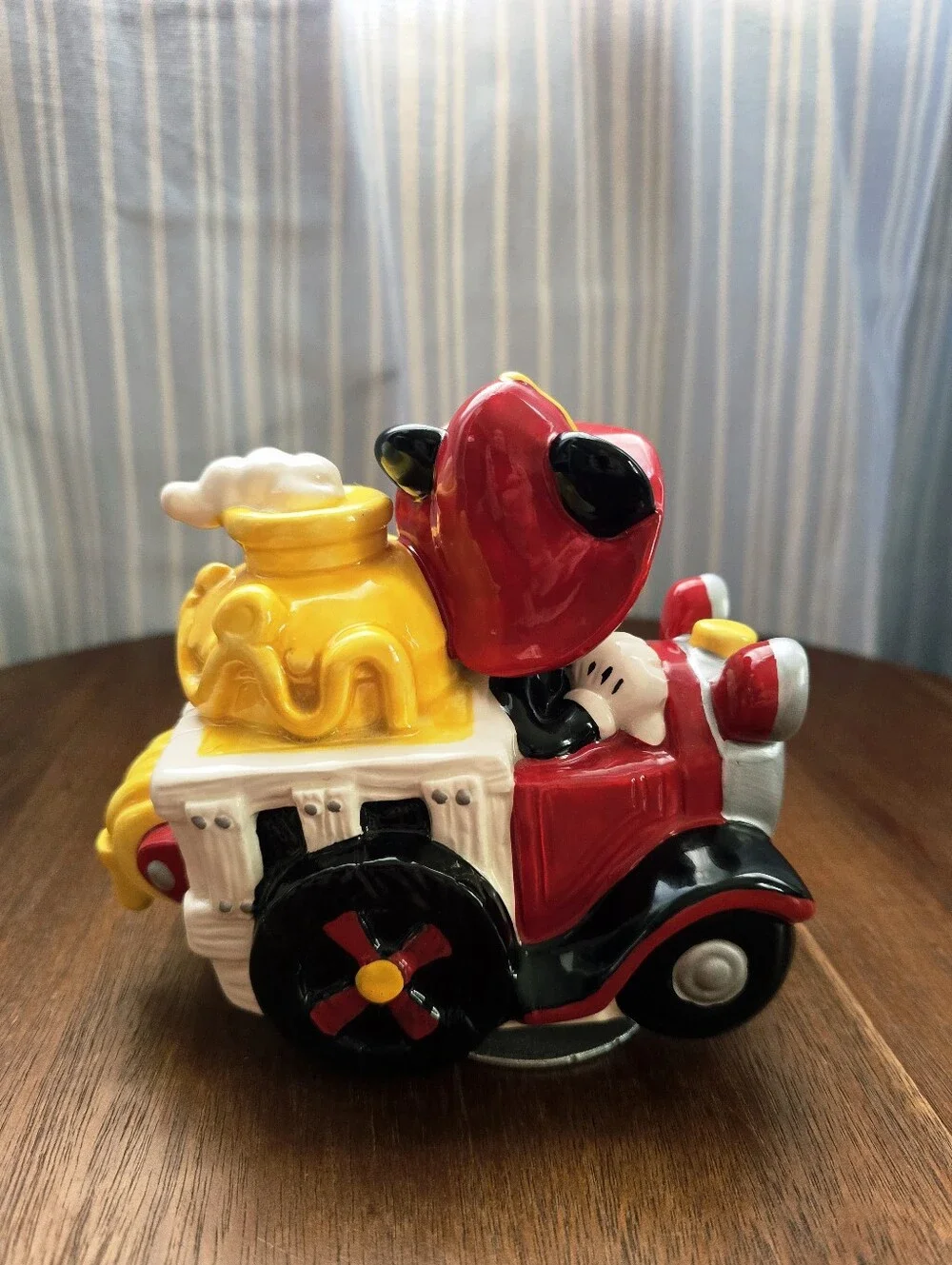 Vintage Disney Mickey Mouse Firefighter Music Box Enesco Works!